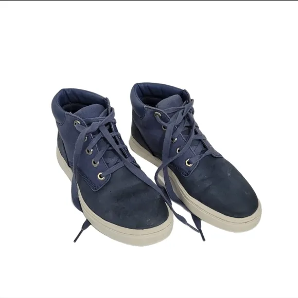 Timberland Londyn High-Top Sneaker Boots Women's Size 8 Blue Leather Lace Up