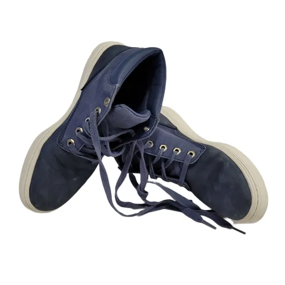 Timberland Londyn High-Top Sneaker Boots Women's Size 8 Blue Leather Lace Up