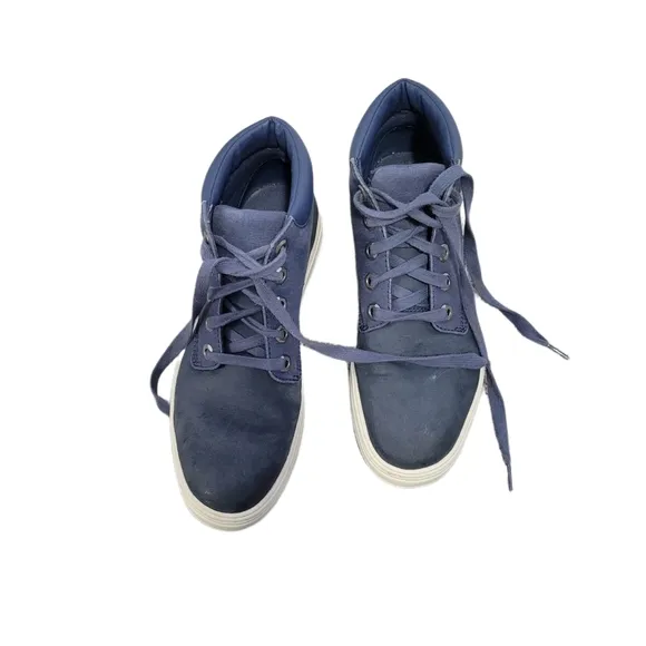 Timberland Londyn High-Top Sneaker Boots Women's Size 8 Blue Leather Lace Up