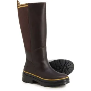TIMBERLAND Malynn Waterproof Tall Brown Leather Zip Boots Women's Size 8.5 NIB