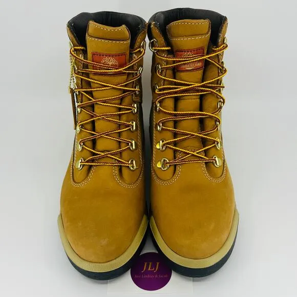 Timberland Mens' 6-Inch Field Boots Waterproof 'Wheat' Leather A18QV Size 9