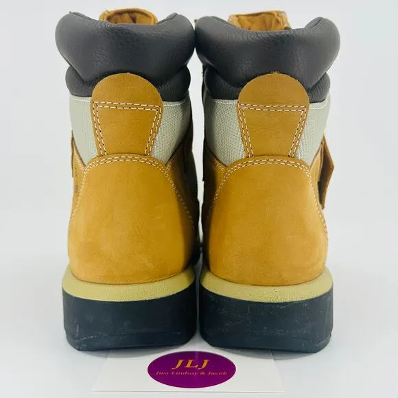 Timberland Mens' 6-Inch Field Boots Waterproof 'Wheat' Leather A18QV Size 9
