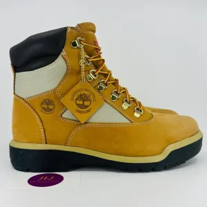Timberland Mens' 6-Inch Field Boots Waterproof 'Wheat' Leather A18QV Size 9