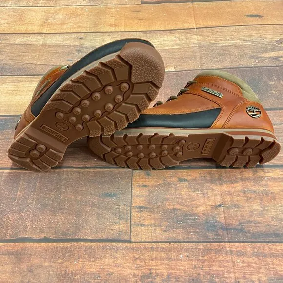 Timberland Men's Euro Sprint Meduim Orange Full Grain Leather Hiking Boots