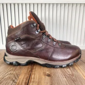 Timberland Mt Maddsen Mens Size 10.5 Brown Leather Waterproof Mid Hiking Boots