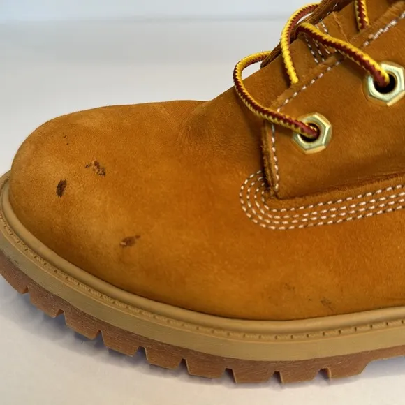 Timberland® Premium 6-Inch Waterproof Boots Tan Men’s 5.5 Women’s 7 Lace Up