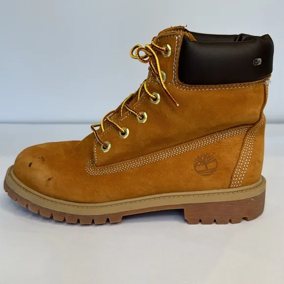 Timberland® Premium 6-Inch Waterproof Boots Tan Men’s 5.5 Women’s 7 Lace Up