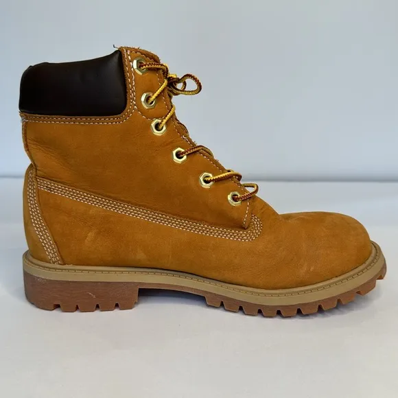 Timberland® Premium 6-Inch Waterproof Boots Tan Men’s 5.5 Women’s 7 Lace Up