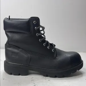 Timberland PRO Black Leather Work Boots with Steel Toe