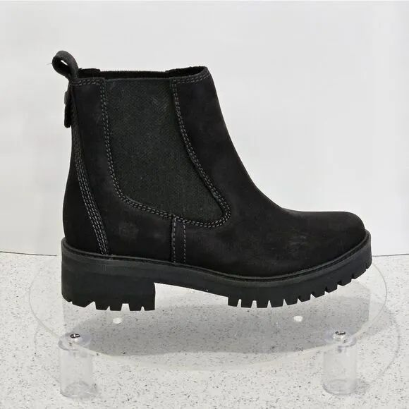 Timberland, Woman's boots. Genuine black, nubuck, suede. Size 7 NIB
