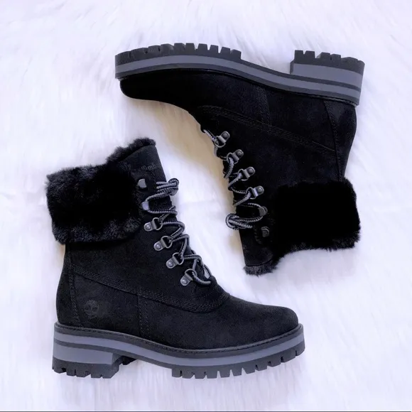 Timberland Women’s Courmayeur Valley 6 Inch Waterproof Faux-Fur Boots