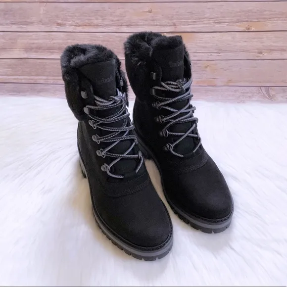 Timberland Women’s Courmayeur Valley 6 Inch Waterproof Faux-Fur Boots