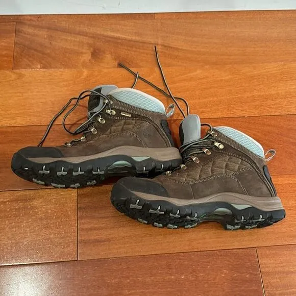Timberland Women's Gannon mid Gore Tex Brown Leather Hiking Trail Work Boots 9