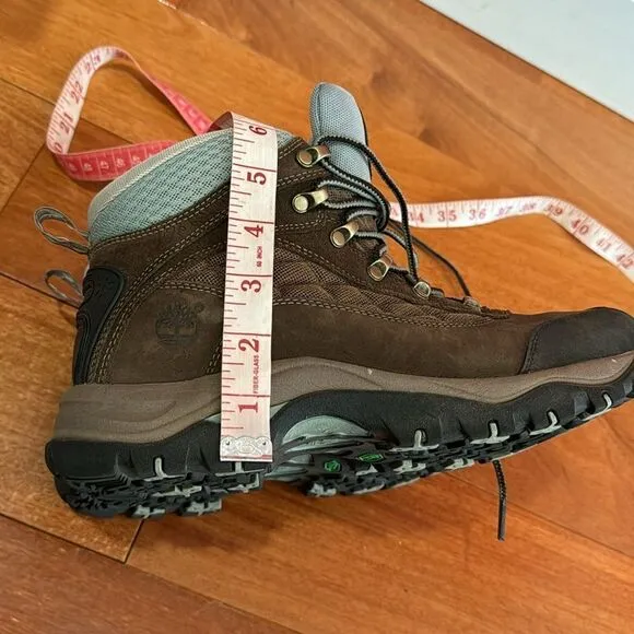 Timberland Women's Gannon mid Gore Tex Brown Leather Hiking Trail Work Boots 9