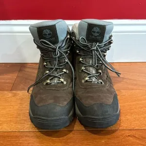 Timberland Women's Gannon mid Gore Tex Brown Leather Hiking Trail Work Boots 9