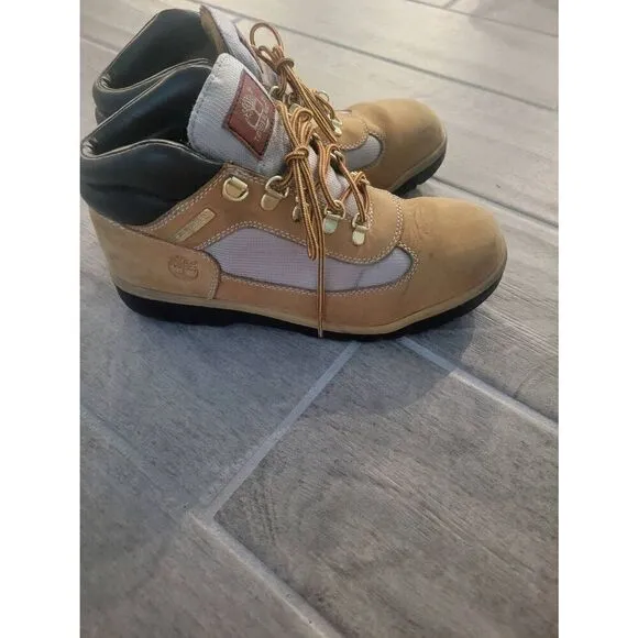 Timberland Youth Field Boot Leather Tan Brown Size 6