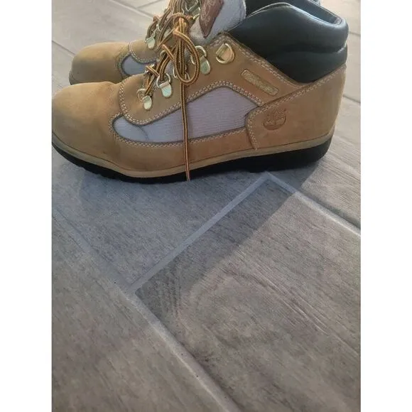 Timberland Youth Field Boot Leather Tan Brown Size 6