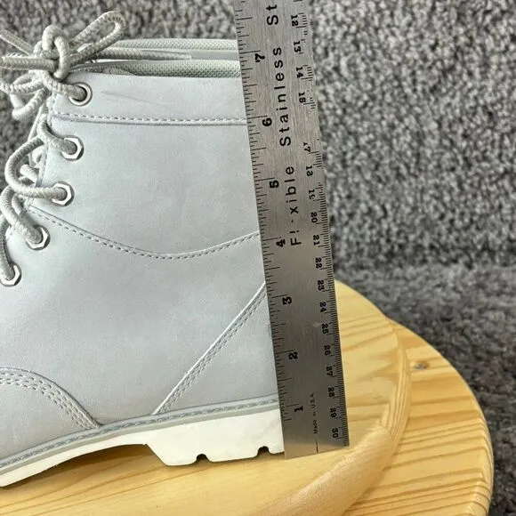 Timberland Campton Boots Womens 8.5 Nubuck Leather Light Gray Waterproof