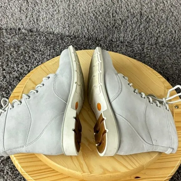 Timberland Campton Boots Womens 8.5 Nubuck Leather Light Gray Waterproof