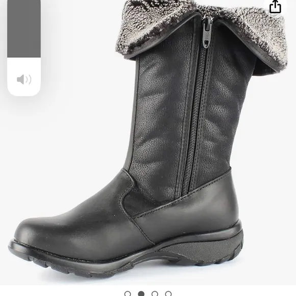 TOE WARMERS Frm CANADA WATERPROOF ITALIAN LEATHER FAUX-SHEARLING WINTER Boots 8