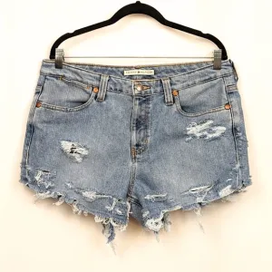 Tommy Hilfiger Hipster Cut Offs Vintage High Waist Shorts Distressed size 12