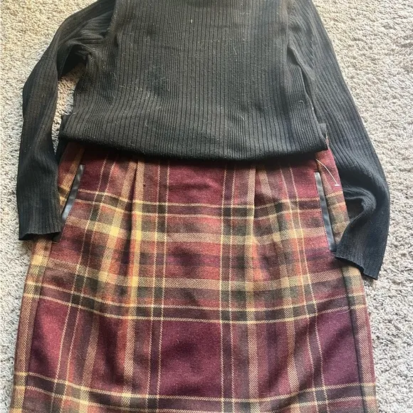 Tommy Hilfiger plaid wool skirt