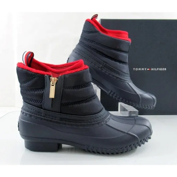 Tommy Hilfiger Roana Cold Weather Duck Boots Rain Boots Dark Blue Size 7