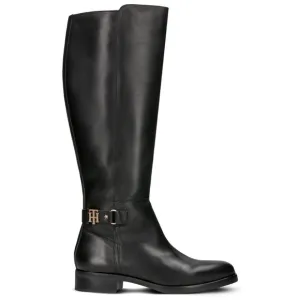 Tommy Hilfiger The Buckle High Boot Knee High Black Boot 6.5