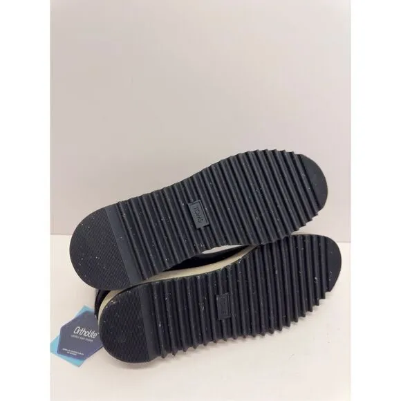 TOMS Booties Size 6 Black Water Resistant Faux Fur Winter Boots NEW