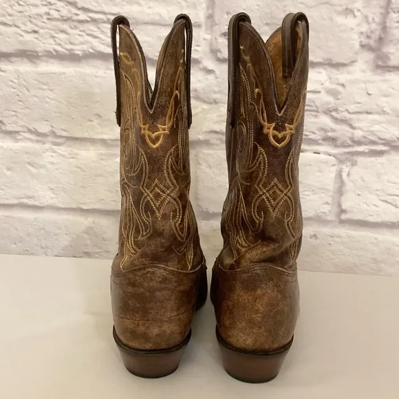 Tony Lama 9B Women’s VF6004 Vaquero Western Boots Leather Wingtip Square Toe