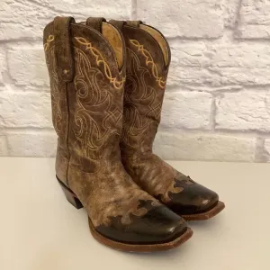 Tony Lama 9B Women’s VF6004 Vaquero Western Boots Leather Wingtip Square Toe