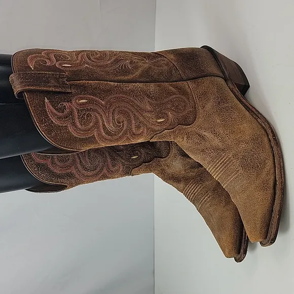 Tony Lama Americana Navajo Brown Leather Western Boot