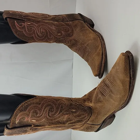 Tony Lama Americana Navajo Brown Leather Western Boot