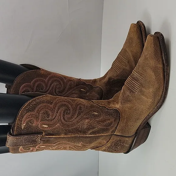 Tony Lama Americana Navajo Brown Leather Western Boot