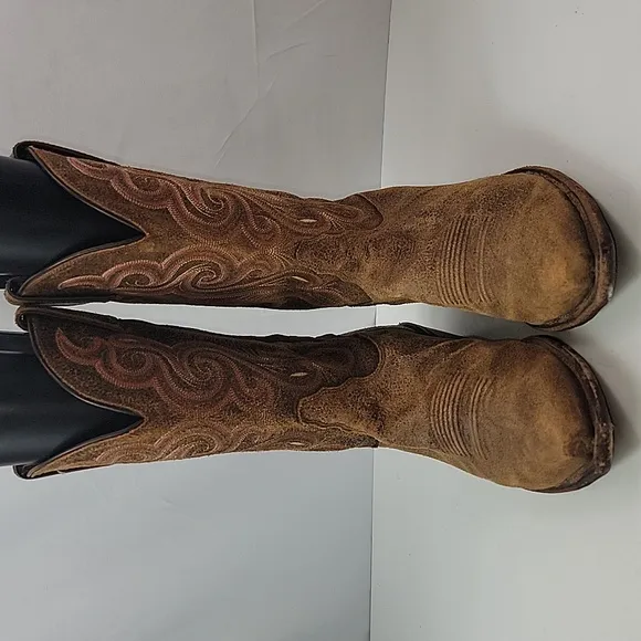 Tony Lama Americana Navajo Brown Leather Western Boot