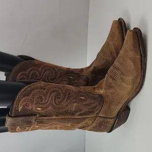 Tony Lama Americana Navajo Brown Leather Western Boot