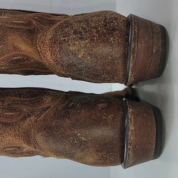 Tony Lama Americana Navajo Brown Leather Western Boot