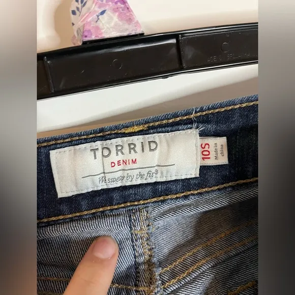 Torrid Women’s Denim Cotton Spandex Casual Strightleg Bootcut Jeans Size 10S