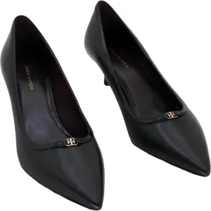 Tory Burch Double T Buckle Pumps Black Heels Size 7 M