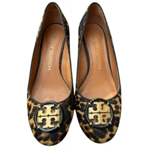 Tory Burch Leopard Print Calf Hide Hair On Women’s Wedge Punp Heels Shoes Size 8