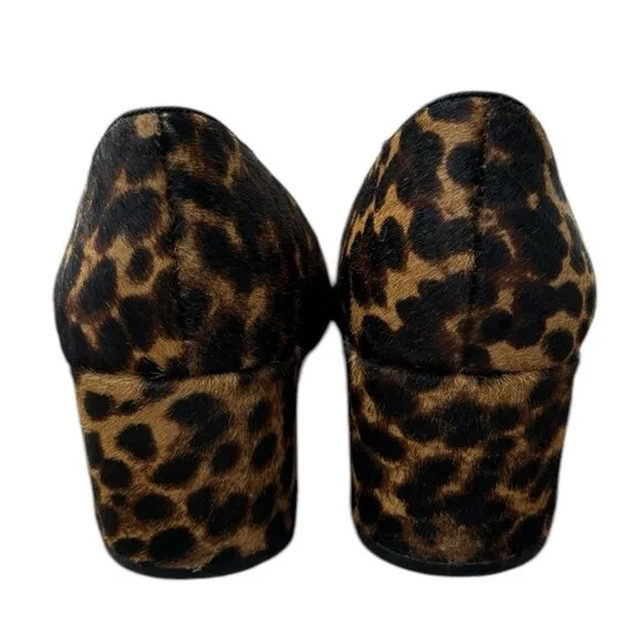 Tory Burch Leopard Print Calf Hide Hair On Women’s Wedge Punp Heels Shoes Size 8