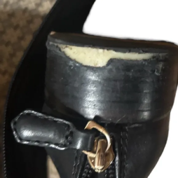 Tory Burch Simone Leather Black Boots 9 Equestrian Over The Knee Riding Boots