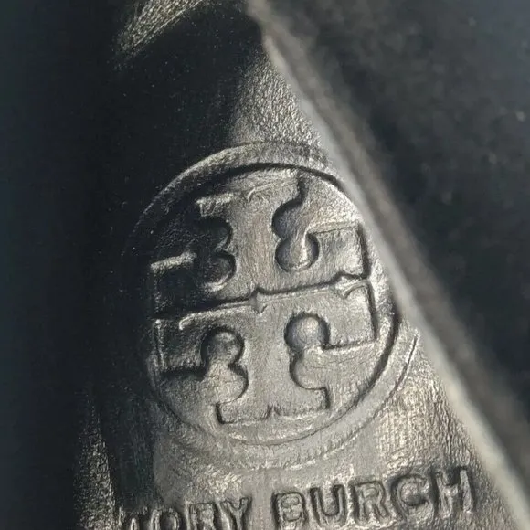 Tory Burch Stella solid Oxford Soft Suede Shoes 9.5 M Black Retail $375