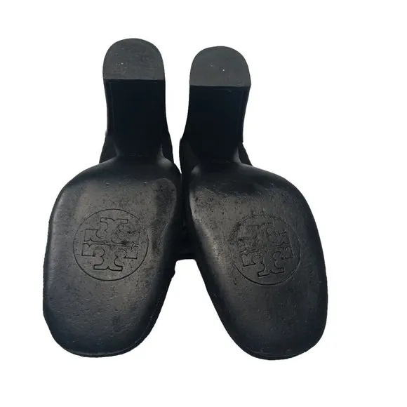 Tory Burch Stella solid Oxford Soft Suede Shoes 9.5 M Black Retail $375