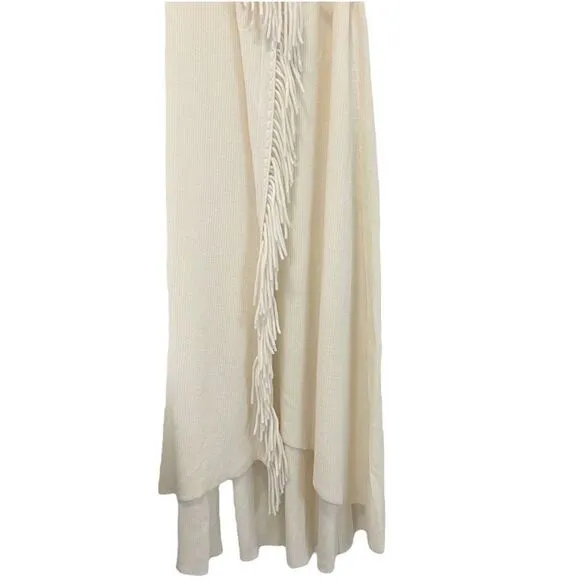Tory Burch Knit Wrap Dress with Diagonal Fridge
