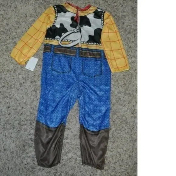 *Toy Story Woody sz 4/6 Jumpsuit, Hat &amp; Cowboy Boots Halloween Costume 3 Pc Boys