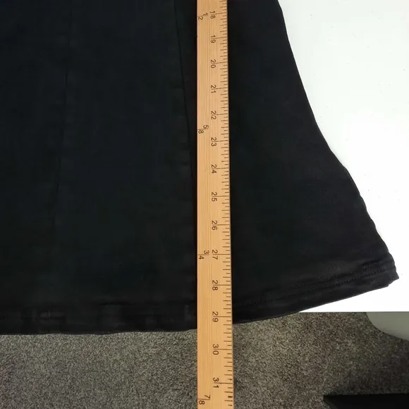 Tuckernuck Hyacinth House Black Front Zip Denim Mini Dress size Medium