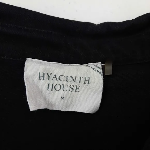 Tuckernuck Hyacinth House Black Front Zip Denim Mini Dress size Medium