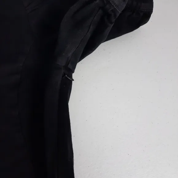 Tuckernuck Hyacinth House Black Front Zip Denim Mini Dress size Medium