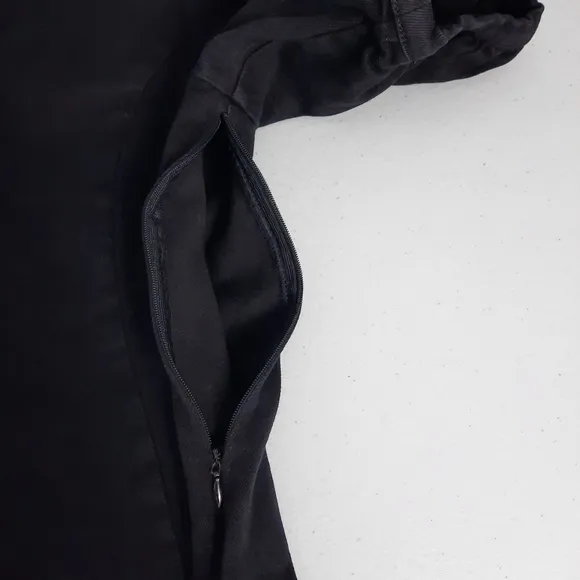 Tuckernuck Hyacinth House Black Front Zip Denim Mini Dress size Medium